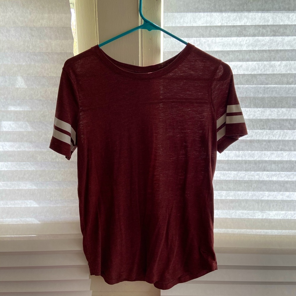 PINK red baseball tee